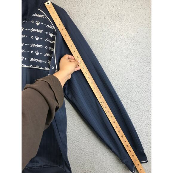 Y2K Ecko Unlimited‎ Full Zip Blue/Silver Track Jacket Pinstripe XL - Picture 7 of 12